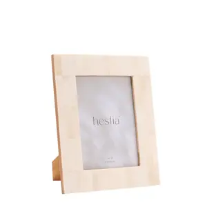 Hestia Wide Border White Bone Photo Frame 5" x 7"