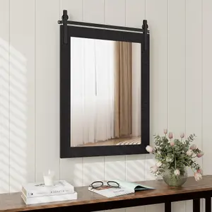 Costway Wall Mounted Mirror Vanity Make Up Farmhouse Wall Mirror Rectangle Decorative Mirror