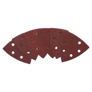 Hook And Loop Delta Sanding Pads Discs 93mm Triangular Mixed Grit 6 Pack