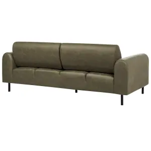 3 Seater Fabric Sofa Dark Green ASKIM