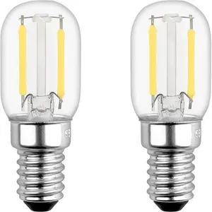 T22 LED E14 Fridge Bulbs 2W Warm White 2700K, 200LM, SES Pygmy Bulbs Replacement For E14 Refrigerator Bulb 15W 230V, Small Screw COB Filament Candle