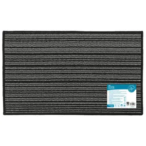  Non-Slip Indoor Door Mat Black / Rectangle W50 x L80 cm