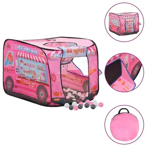 Berkfield Children Play Tent with 250 Balls Pink 70x112x70 cm