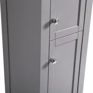 Bathroom Furniture Tall Modern Cabinet Storage Unit 1600mm Matte Grey