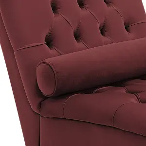 Velvet Chaise Lounge Burgundy MURET