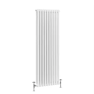 G-Rad White Double Column Vertical Radiator - (H) 1800 x (W) 460mm