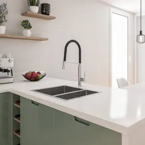 Grohe K700U Stainless Steel Stainless steel 1 Bowl Kitchen sink LH 450mm x 595mm