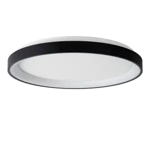 Lucide Vidal Modern Flush Ceiling Light 48cm - LED Dim. - 1x38W 2700K - Black