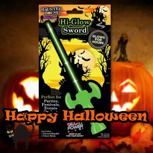 Halloween Glow Sword Prop Accessory Hallows Party, Trick or Treat 25.2cm Green