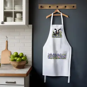 Purely Home Friesian Cow & Calf  Apron - Countryside Farm Kitchen Cooking & Baking Gift