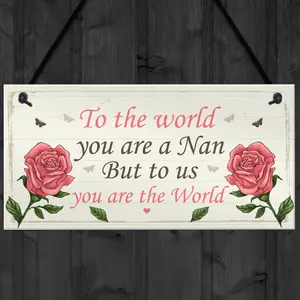 Nan Gift Hanging Plaque Cute Gifts For Nan From Grandchildren Gifts For Her Love Plaque