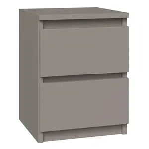 Delancey 2 Drawer Bedside Table Grey