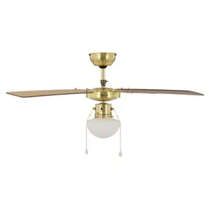 FORTALEZA Ceiling Fan with Light Kit Bronze