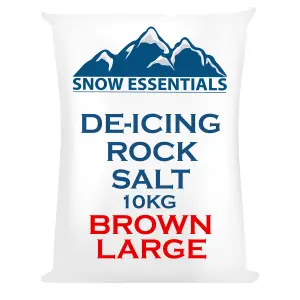 Large 10kg Brown Deicing Rock Salt Grit For Snow & Ice Removal by Laeto Snow Essentials - FREE DELIVERY INCLUDED