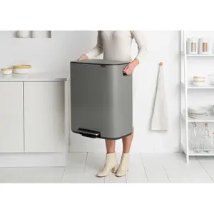 Brabantia Bo 60 Litre Pedal Bin Concrete Grey