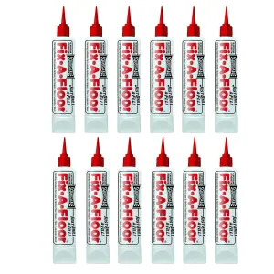 12 x Fix-A-Floor Squeezy All-In-One Repair Adhesive for Loose, Hollow and Creaky Tiles, Wood, LVT, LVP and Laminate flooring.