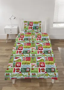 The Grinch 12 Days of Christmas Duvet Cover Set