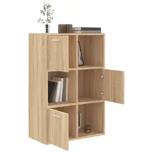 Berkfield Storage Cabinet Sonoma Oak 60x29.5x90 cm Engineered Wood