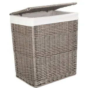 Wicker Slim Laundry Basket Bin