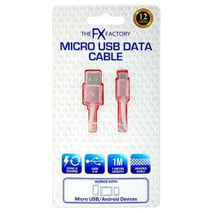 Fx Braided Micro USB Data Cable, Gold, Rose Gold, Space Grey, Rose gold