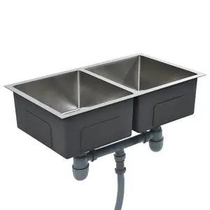 Berkfield Handmade Kitchen Sink with Strainer Stainless Steel