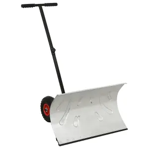 vidaXL Manual Snow Shovel with Wheels