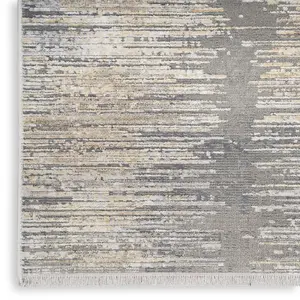 Grey Gold Modern Abstract Easy To Clean Living Room Bedroom & Dining Room Rug-160cm X 229cm