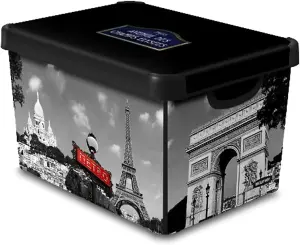 Curver 22L Deco Paris Themed Storage Boxes