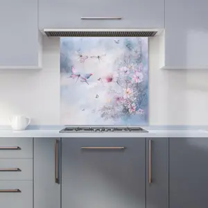 Ava Sterling: 00019 Premium Glass Kitchen Splashback W600mm x H600mm