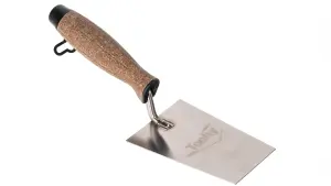 Toolty Bucket Trowel with Cork Handle 130mm Stainless Steel for Scooping and Scraping Mortar Cement Plaster Masonry Brickwork