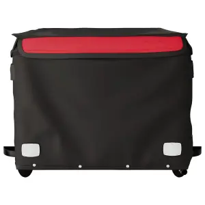 vidaXL Bike Trailer Black and Red 45 kg Iron