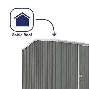 Absco Premier Reverse Apex Woodland Grey Metal Garden Storage Shed 2.26m x 3m (7.5ft x 10ft)