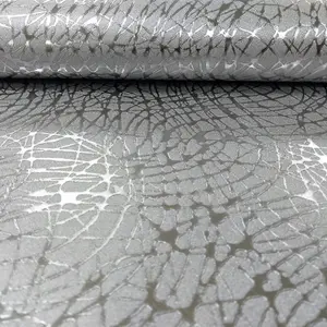 Arthouse Grey Silver Shiny Foil Textured Modern Metallic Vinyl Wallpaper