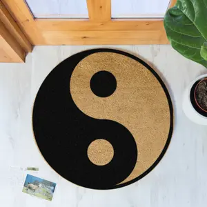 Yin Yang Circle Doormat - Round 70cm