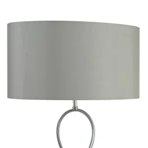 GoodHome Carnavon Light grey Chrome effect Floor light