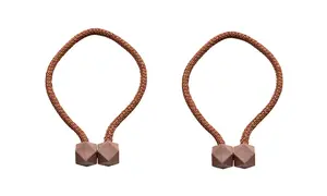 Pair of Magnetic Geometric Curtain Tiebacks