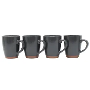 Carnaby Stonebridge Mugs Set of 4 Tea and Coffee Cups Grey