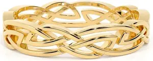 Gold Sterling Silver Irish Celtic Ring Engravable Irish Made