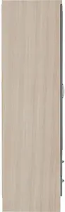 Cascio 4 Door Wardrobe Zipcode Design Finish: Grey Gloss/Light Oak Effect Veneer