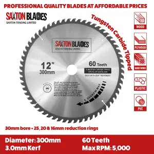 Saxton TCT300MXA TCT Circular Blade 300mm Pack A