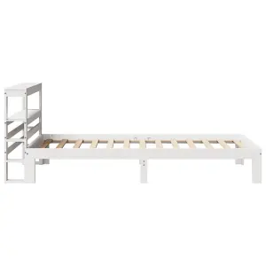 Berkfield Bed Frame with Headboard without Mattress White 75x190 cm Small Single