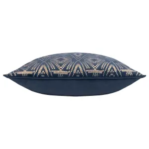 Paoletti Tayanna Geometric Foil Printed Piped Polyester Filled Cushion