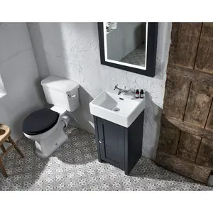 Newton 430mm Single Bathroom Vanity with Ceramic Basin Dark Gray Matt