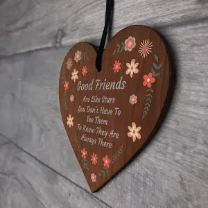 Red Ocean Thoughtful Gifts For Good Friend Wooden Heart Friendship Gifts For Her Keepsake Best Friend Gifts