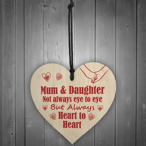 Red Ocean Mum And Daughter Gifts Wooden Heart Mummy Gift For Christmas Birthday Mum Gift From Daughter