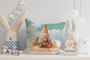 Kitten On A Beach Holiday Cushions 45cm x 45cm