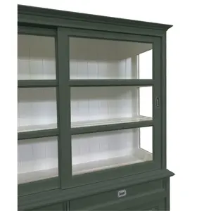 Stiles Display Cabinet Cement Grey