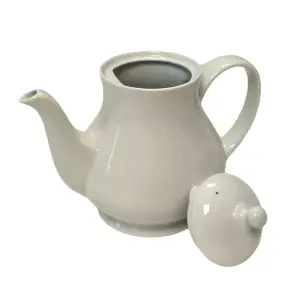 Arcoroc Large Teapot White Ceramic Hotelware 32oz 1L Vitreous Catering Tea Pot