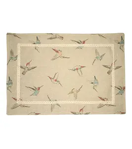 HANDMADE PLACEMATS - NATURE BIRDS - 43 X 30 CM SET OF 2