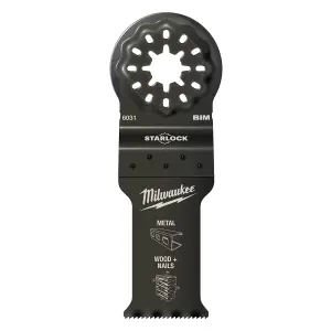 Milwaukee 48906031 Starlock Multitool Blade Plunge Cut Wood Plastic Cut 28mm